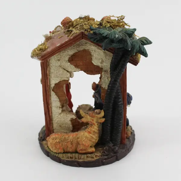 VTG Christmas Nativity Tabletop Sculpture 5"