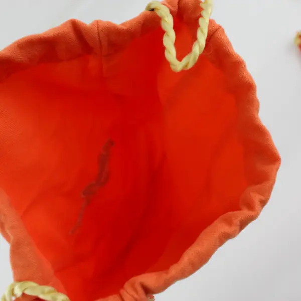 Lot Of 4 Crown Royal 9" Orange  Bags with Drawstrings