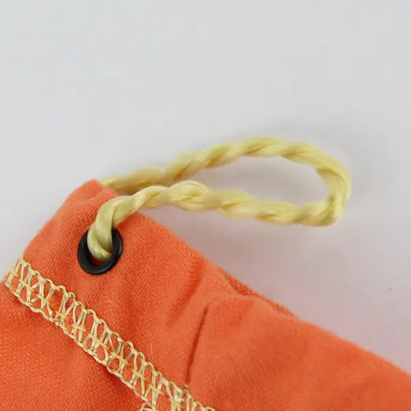 Lot Of 4 Crown Royal 9" Orange  Bags with Drawstrings