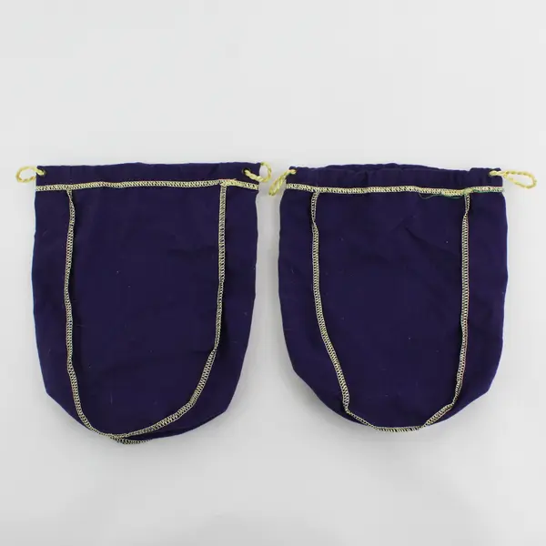 Lot Of 2 Crown Royal 9" Purple  Bags with Drawstrings