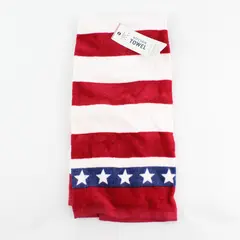 Kohl's 2012 Towel American Flag Patriotic Kitchen Bathroom Red White Blue  24" 