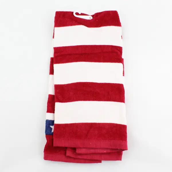 Kohl's 2012 Towel American Flag Patriotic Kitchen Bathroom Red White Blue  24" 