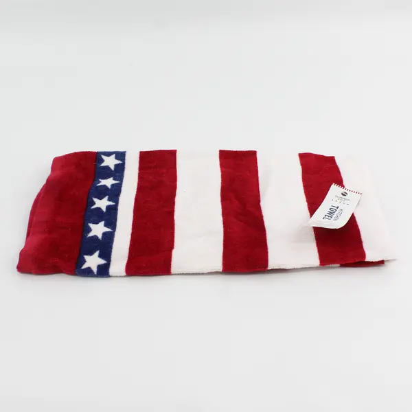 Kohl's 2012 Towel American Flag Patriotic Kitchen Bathroom Red White Blue  24" 