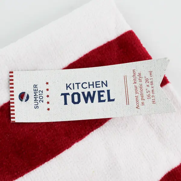 Kohl's 2012 Towel American Flag Patriotic Kitchen Bathroom Red White Blue  24" 