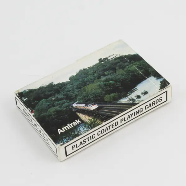 Vintage 1980's Amtrak Playing Cards Plastic Coated Open Pack 4 Jokers
