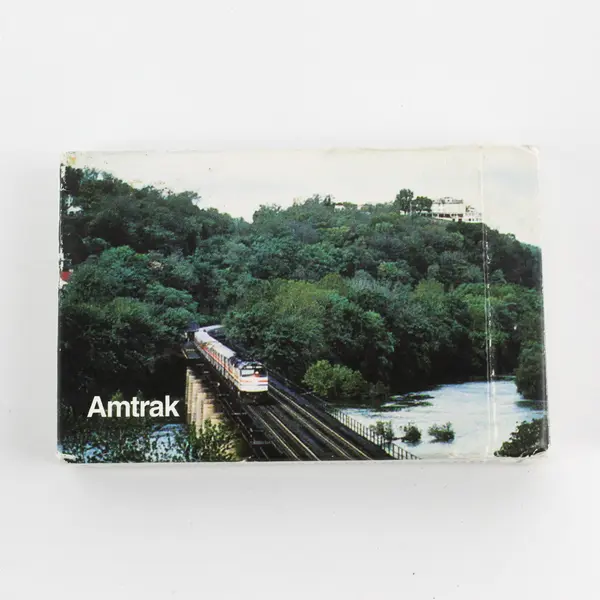 Vintage 1980's Amtrak Playing Cards Plastic Coated Open Pack 4 Jokers