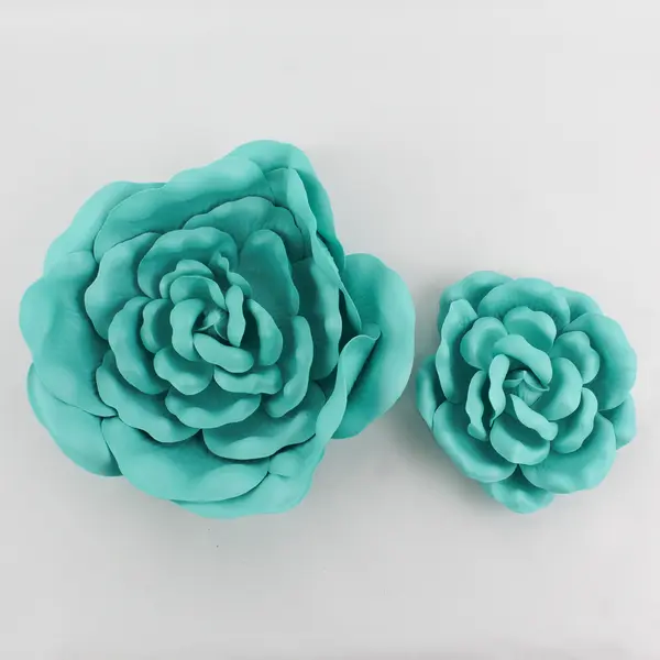 Lot of 4 Hobby Lobby Mint Green Hanging Foam Flowers Wall Decor