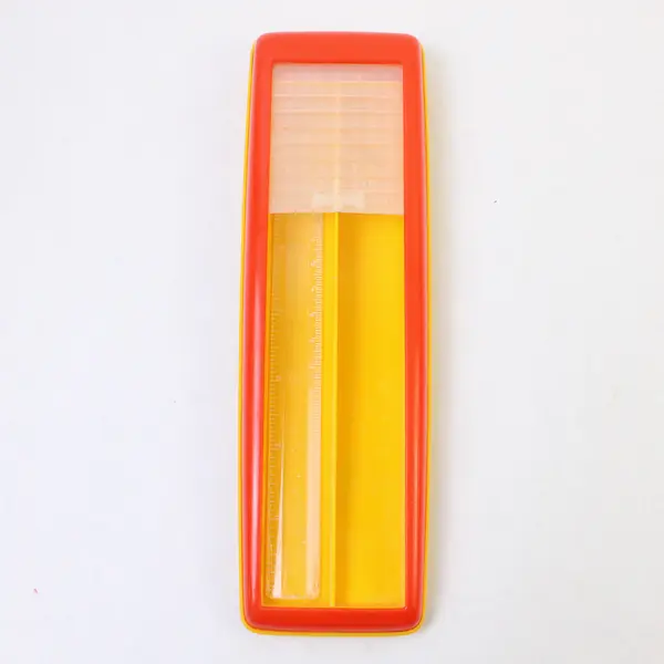 Vintage 1970s Sterling Slide-Top Pencil Case Model No.526 Red & Yellow