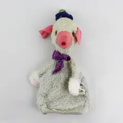 Vintage 1950's Character Novelty Lamb and Hat Hand Puppet - 12" Tall x 8" Wide