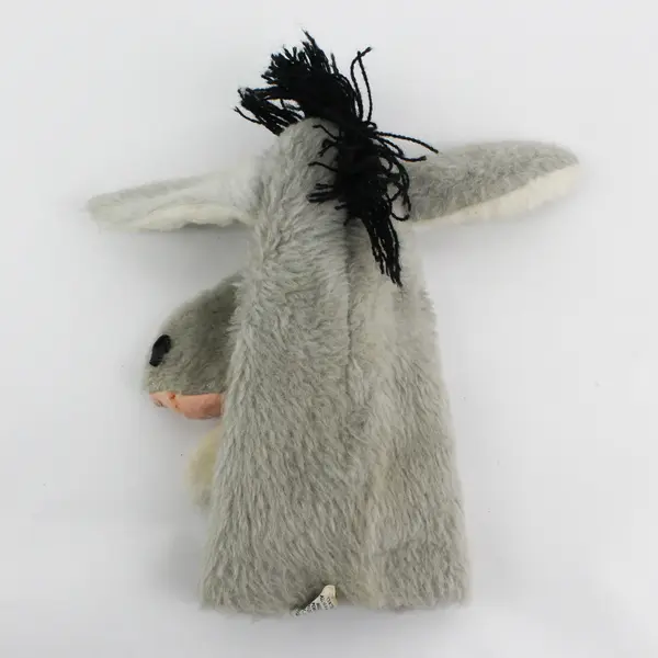 Vintage 1974 Animal Fair Inc. Donkey Hand Puppet - 8" Tall - FLAWS