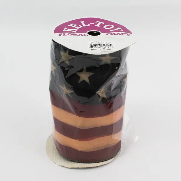 Lot of 2 Flag Patriotic Ribbon, Kel-Toy and Creative Ties