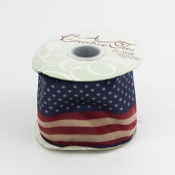 Lot of 2 Flag Patriotic Ribbon, Kel-Toy and Creative Ties