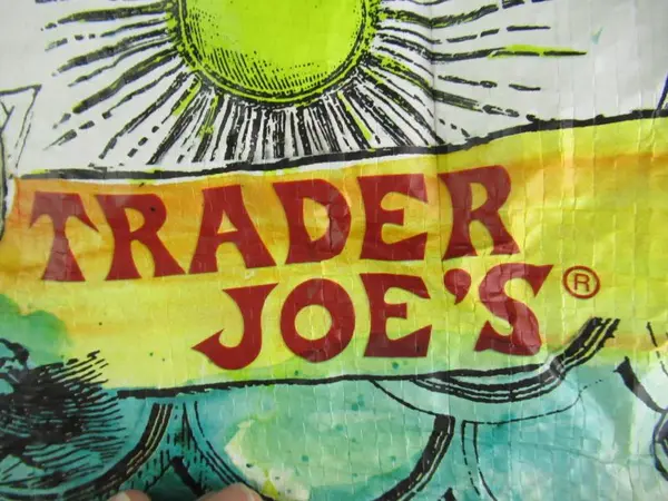 Trader Joe's Reusable Shopping Bag Multicolor Sea Boat Hot Air Balloon Handles