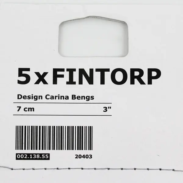 Ikea FINTORP Design Carina Bengs Hooks 3" Silver Kitchen Bath Rod Steel Pkg Of 3