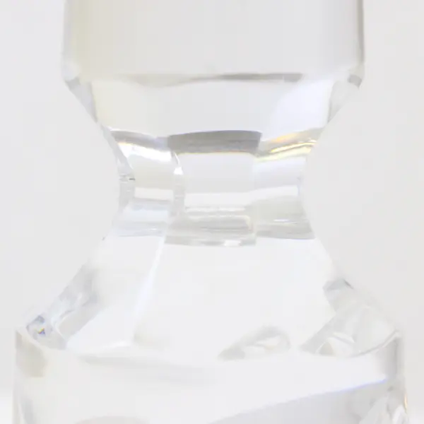 Unbranded Clear Pressed/Etched With Star Pattern Glass Large Decanter Stopper
