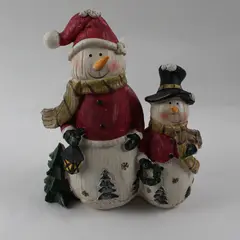 TII Collections Resin Snowman Family Figurine 9in Winter Decor New