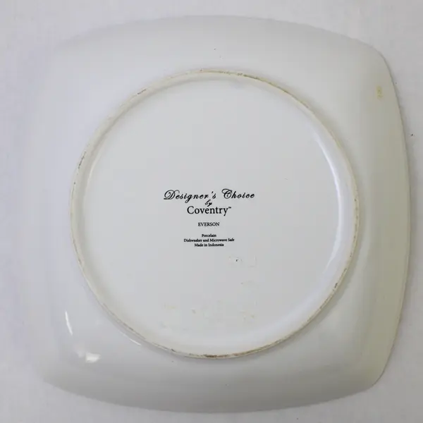 Everson Designer's Choice By Coventry Marble Print "Col 3:15" Square Bowl 8"