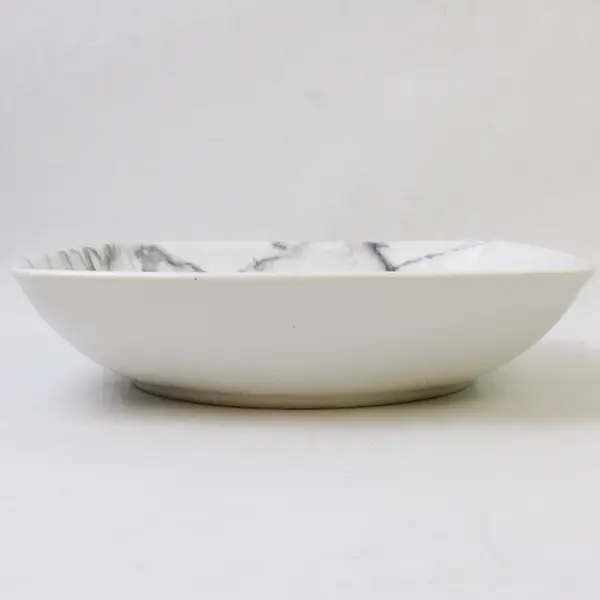 Everson Designer's Choice By Coventry Marble Print "Col 3:15" Square Bowl 8"