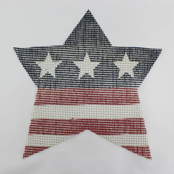 Set of 4 Star Shaped Red White And Blue Stars And Stripes Placemats