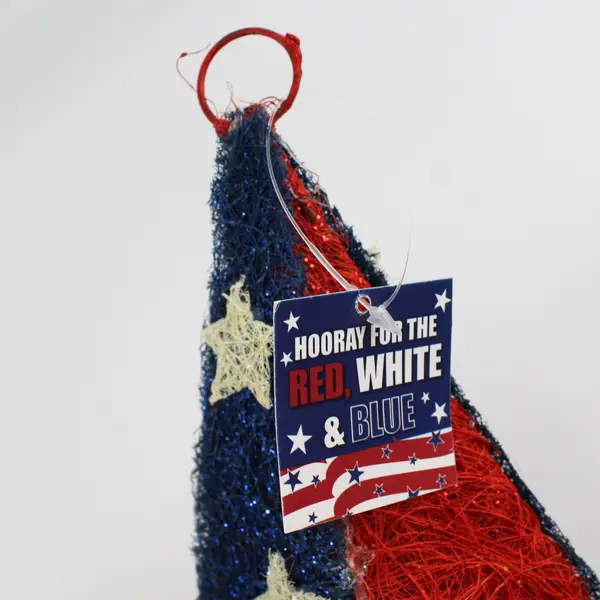 Dennis East Patriotic Red Beige And Blue Star Shaped Plug In Party Light