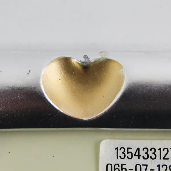 Carr Frames Silver Wood Photo Frame With Gold Heart Indent 3.5" x 3.5"