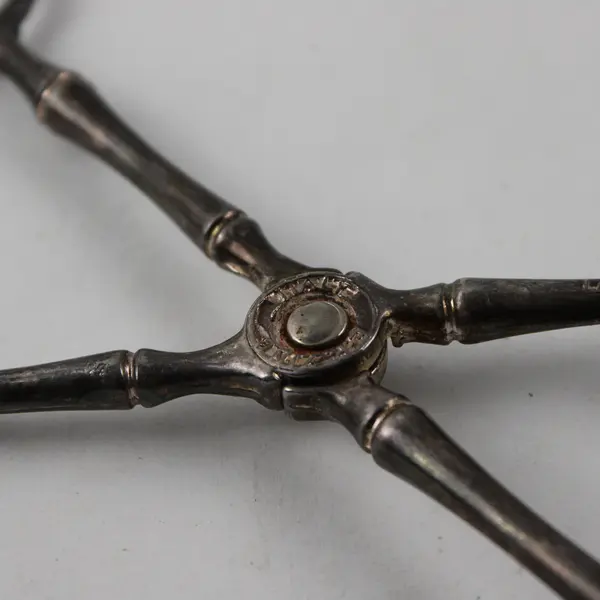 Vintage E.P. Zinc Landes Italy Silver Plated Salad Tongs 9"