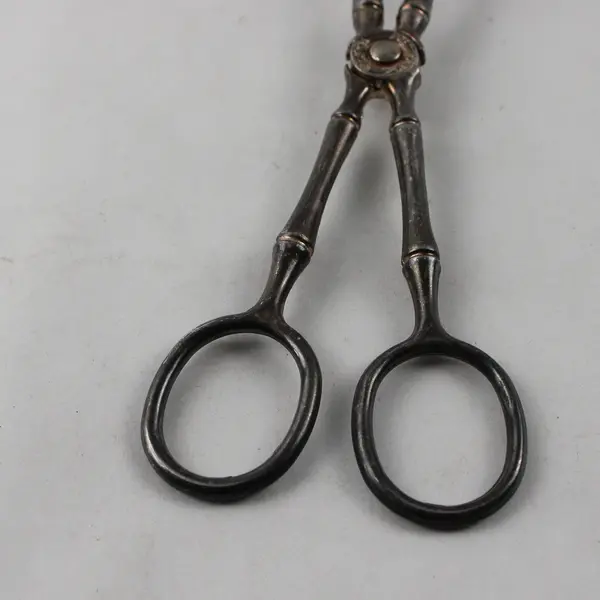 Vintage E.P. Zinc Landes Italy Silver Plated Salad Tongs 9"