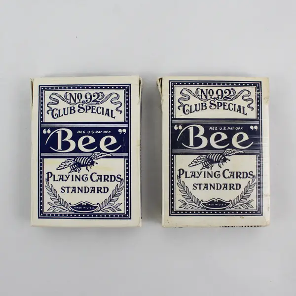 Lot of 5 Decks of Bee No. 92 Club Special Standard Playing Cards 
