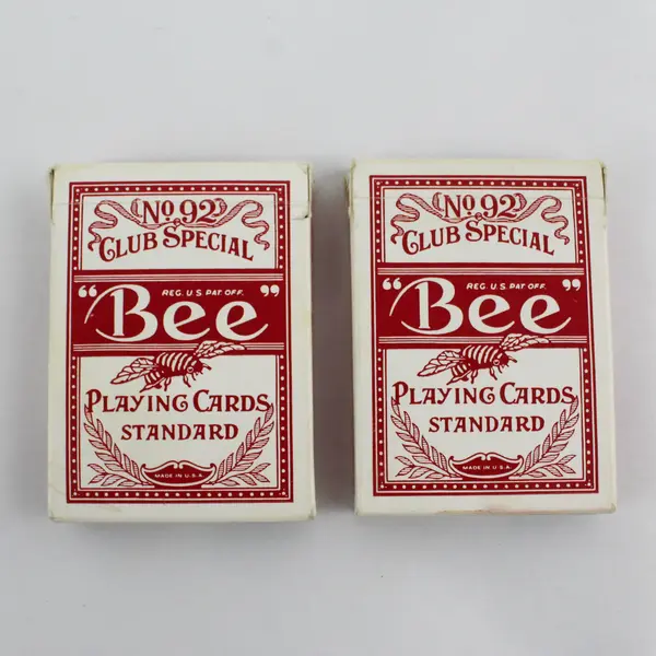 Lot of 5 Decks of Bee No. 92 Club Special Standard Playing Cards 