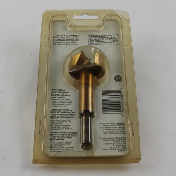 Mibro Pro Industrial Forstner Bit 1-1/2" Carbide Wood Drill Press