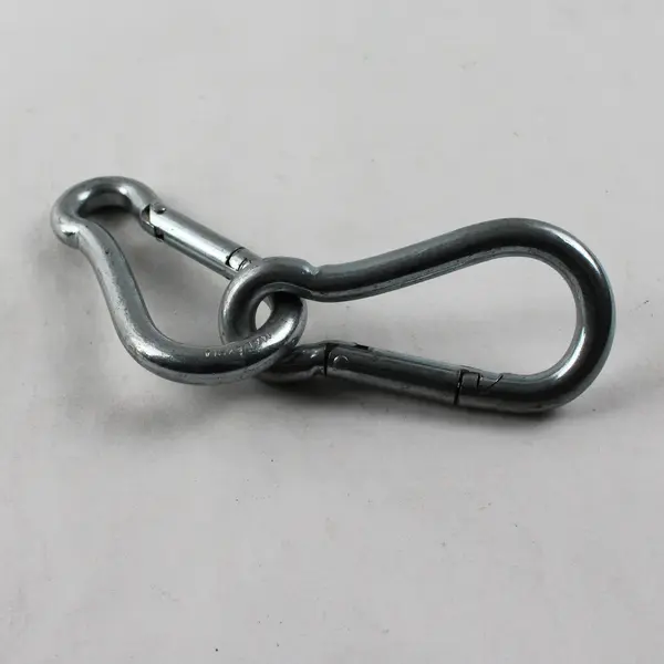 Lot of 2 Stainless Steel Carabiners Spring Gate Keychain Clips 4.5"
