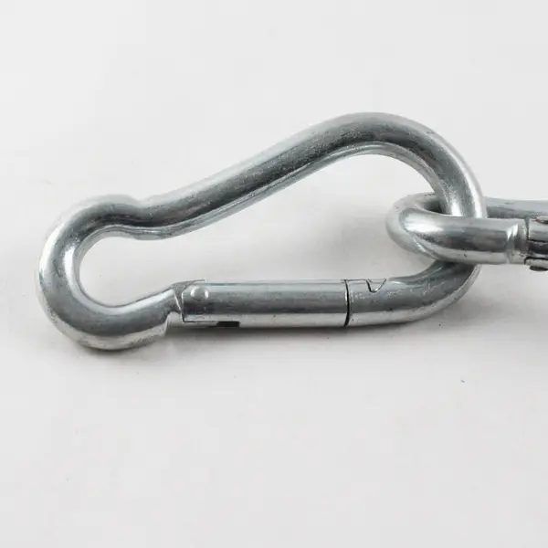 Lot of 2 Stainless Steel Carabiners Spring Gate Keychain Clips 4.5"