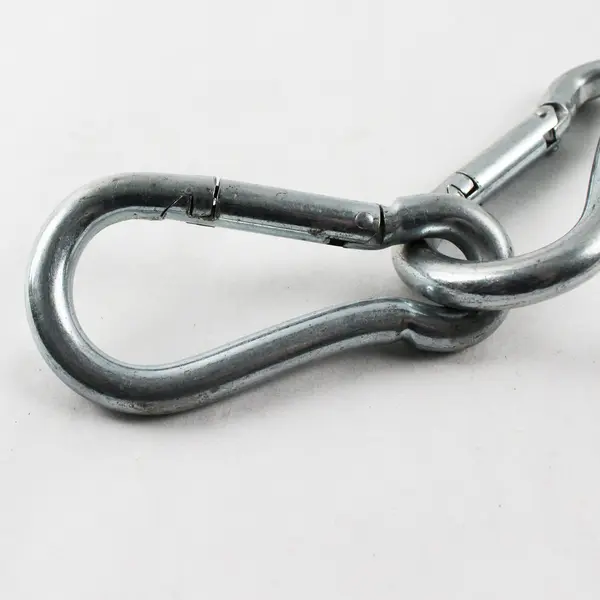 Lot of 2 Stainless Steel Carabiners Spring Gate Keychain Clips 4.5"