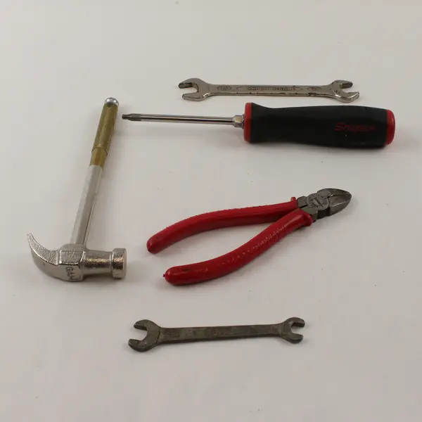 Lot of 5 Hand Tools Reamer Diagonal Pliers Mini Hammer 14/15 & 10/8mm