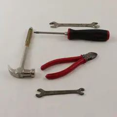 Lot of 5 Hand Tools Reamer Diagonal Pliers Mini Hammer 14/15 & 10/8mm