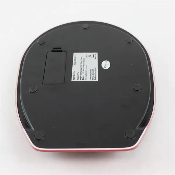 Etekcity Red Digital Kitchen Scale Model EK5250 Battery Operated (2 AAA, Works)