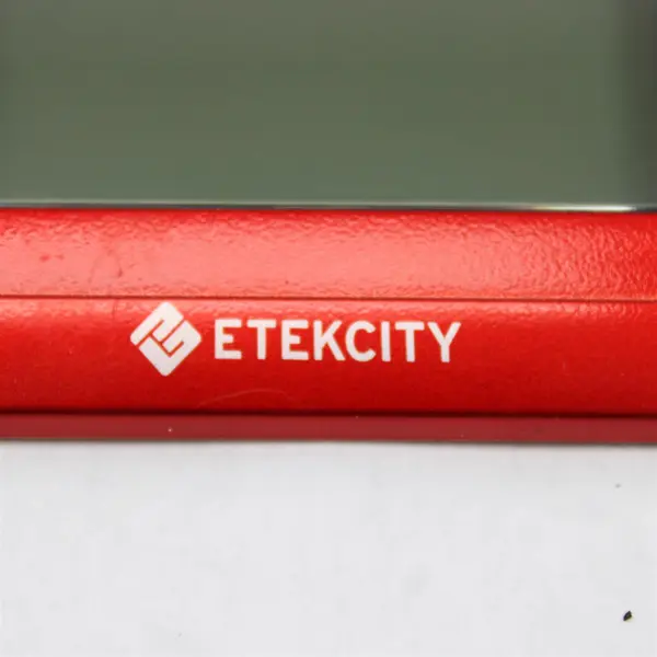 Etekcity Red Digital Kitchen Scale Model EK5250 Battery Operated (2 AAA, Works)