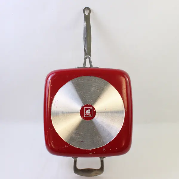 Telebrands Cathy Mitchell Red Copper Infused Square Pan with Fry Basket