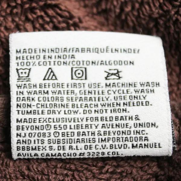 Set Of 2 Wamsutta Bath Towel 100% Cotton Solid Brown Color 27" x 51"