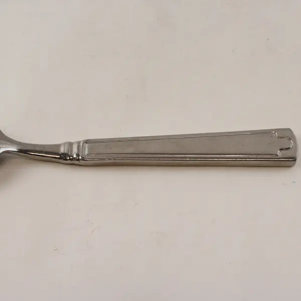 5 Cambridge Unknown Pattern Back/Front Geometric 18/10 SS Teaspoons 7" Rare HTF