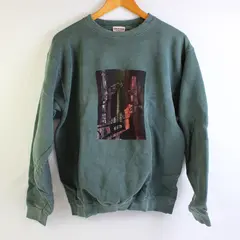 Vintage Comfort Colors Adult S Green Totem Pole Graphic Pullover Sweater New