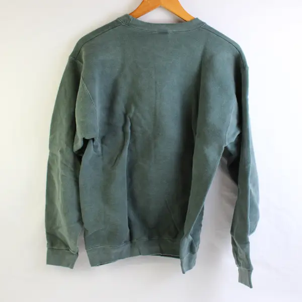 Vintage Comfort Colors Adult S Green Totem Pole Graphic Pullover Sweater New