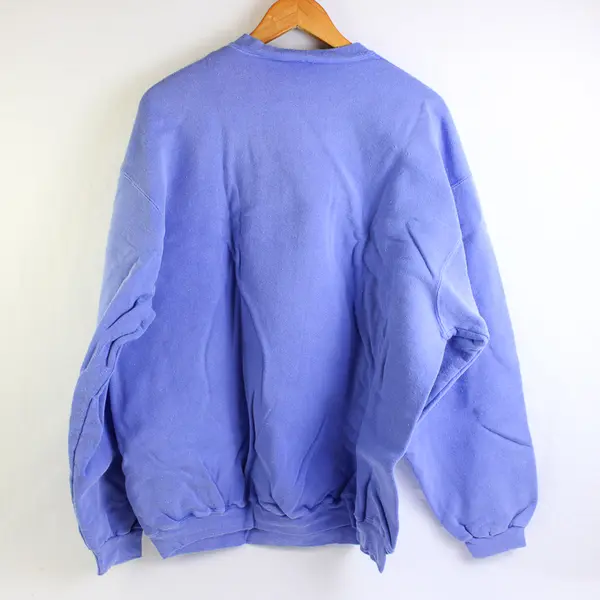 Vintage Oneita Adult XL Lilac Tiger Graphic Crew Neck Pullover Sweater New