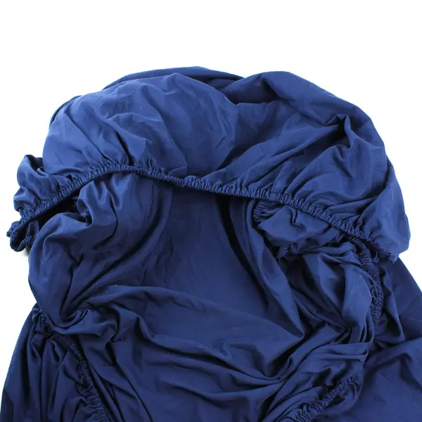  Lot Of 4 Mainstays Solid Blue King Bed Set (2 Pillowcases, 1 Flat, 1 Fitted)