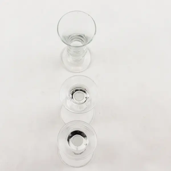 Set of 3 Hand Blown Cordials Or Aperitif Glasses 4.5"