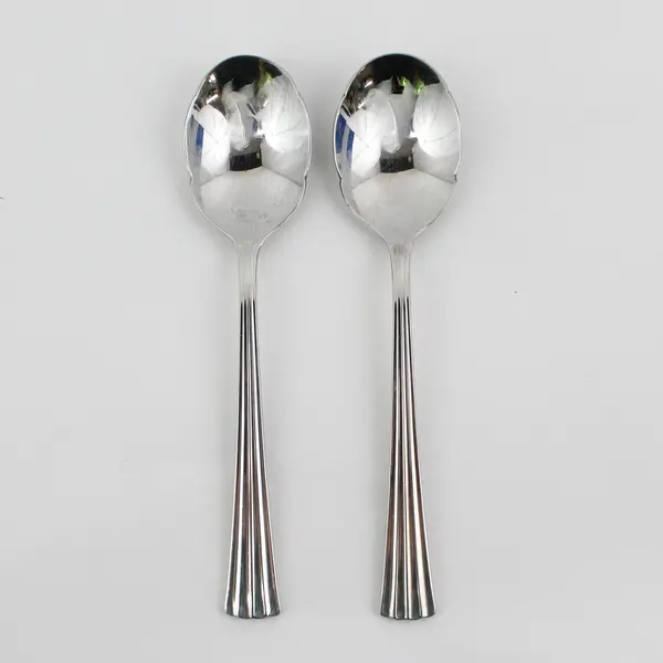 Lot of 2 Waterford Flatware Covington Pattern 18/10 SS Sugar Spoons 6.5" Rare