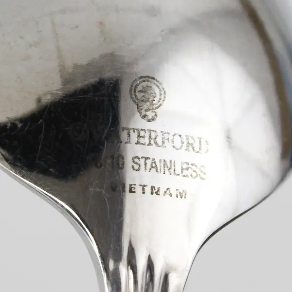 Lot of 2 Waterford Flatware Covington Pattern 18/10 SS Sugar Spoons 6.5" Rare