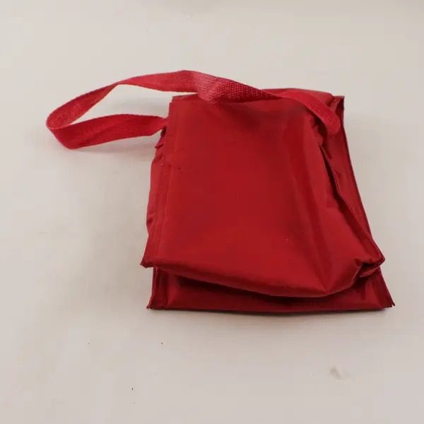 Red Slim Fast Day-Pack Insulated Lunch Bag Carry Strap And Front Pouch