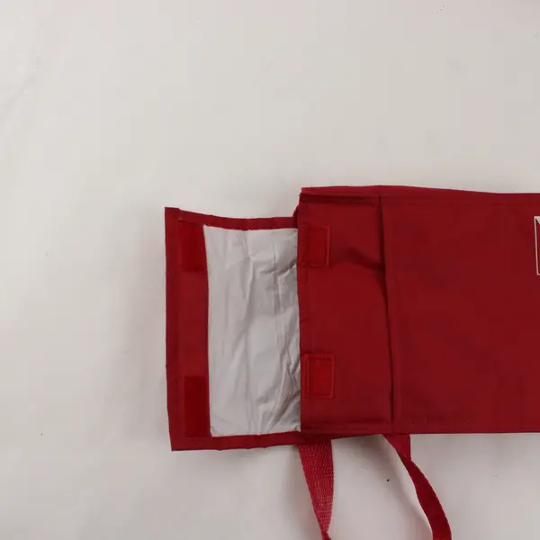 Red Slim Fast Day-Pack Insulated Lunch Bag Carry Strap And Front Pouch