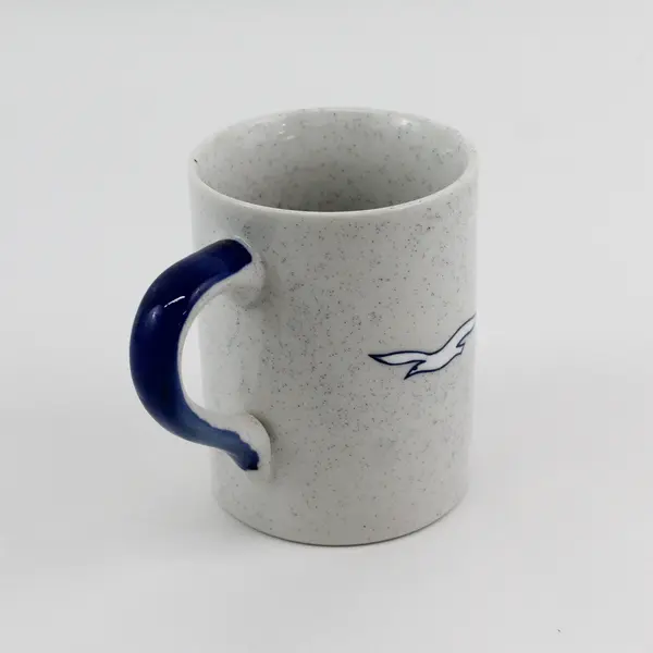 1970’s Otagiri Seagull Cup Mug  Blue And Gray Speckled Stoneware Japan